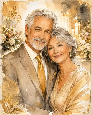 Golden Anniversary portrait from MyPortraitBooth