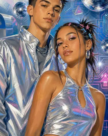 Y2K Glossy Editorial portrait from MyPortraitBooth