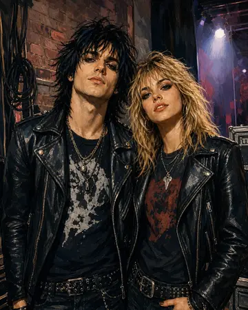 Rockstar Backstage Duo portrait from MyPortraitBooth