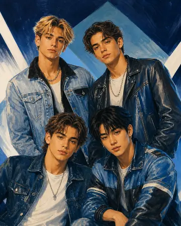 Boy Band Group Portrait portrait from MyPortraitBooth