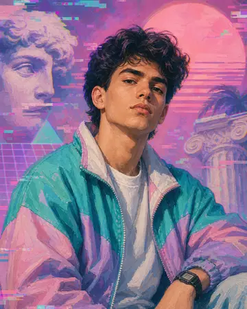 Vaporwave Dream Portrait portrait from MyPortraitBooth