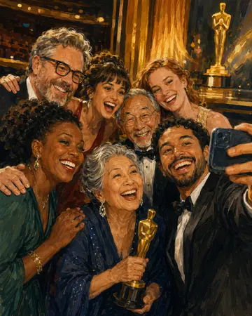 Awards-Night Group Selfie portrait from MyPortraitBooth
