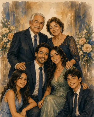 Three-Generation Family Portrait portrait from MyPortraitBooth