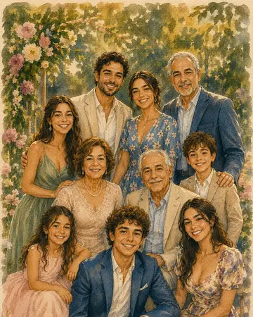 Extended Family Garden Portrait portrait from MyPortraitBooth