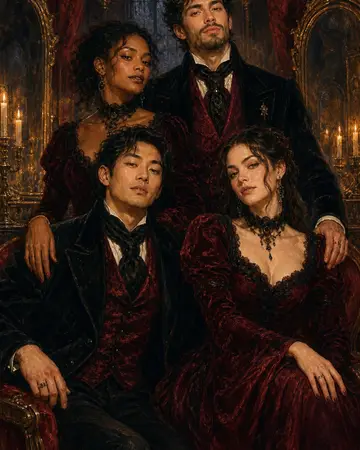 Elegant Vampire Ballroom portrait from MyPortraitBooth