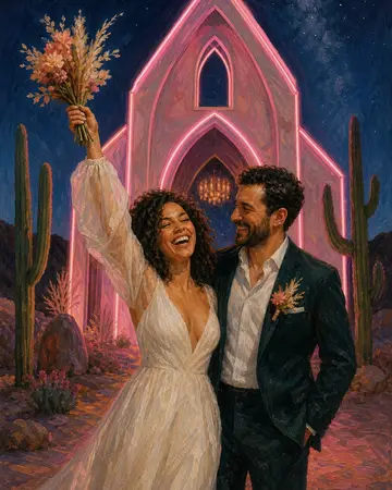 Las Vegas Wedding Chapel portrait from MyPortraitBooth