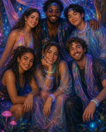 Cyber Fairy Rave portrait from MyPortraitBooth