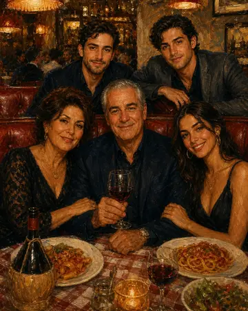 Luxury Mob Family Dinner portrait from MyPortraitBooth
